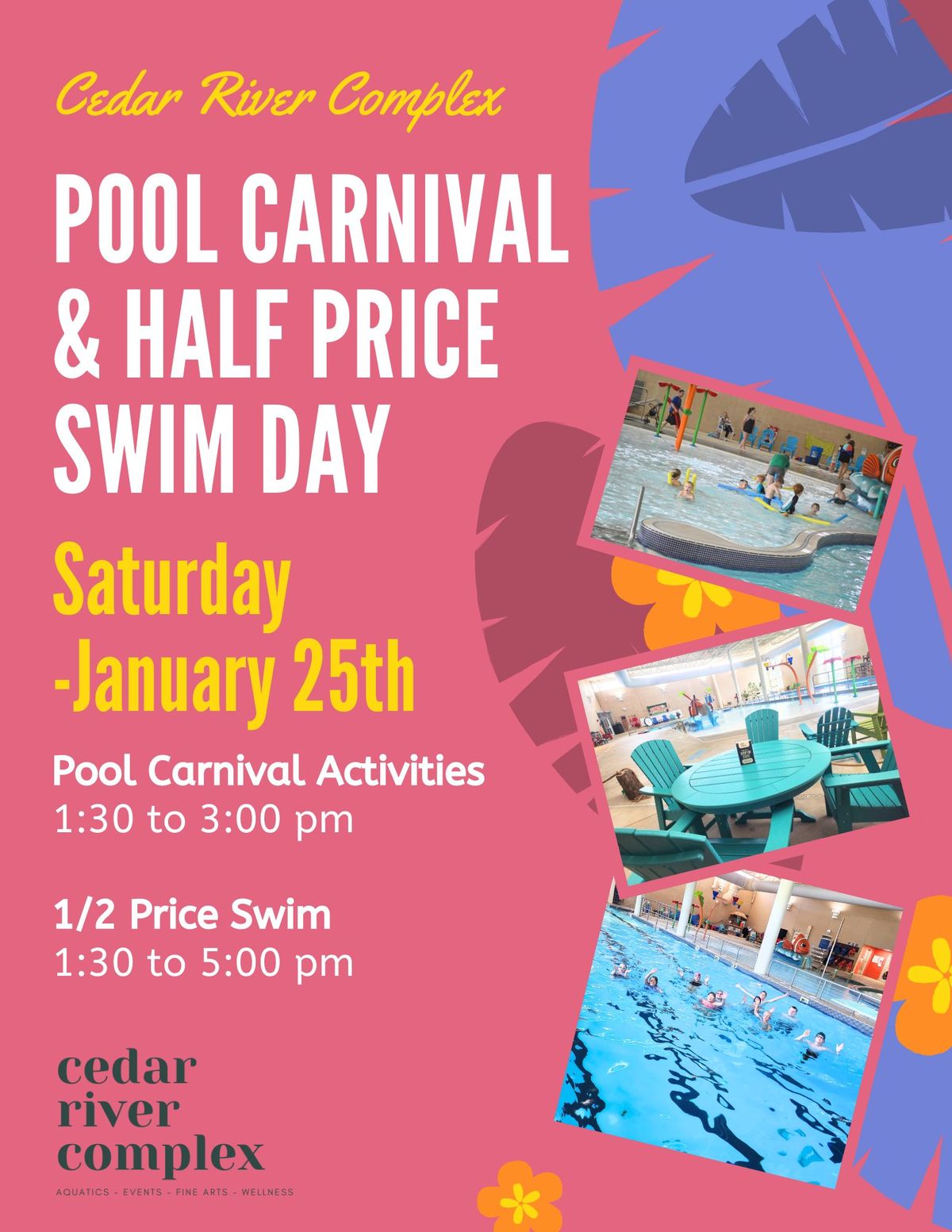 Pool Carnival & 1\/2 Price Swim Day @ the CRC!