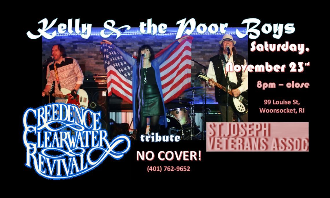 Creedence tribute: Kelly & the Poor Boys at St. Joseph Veterans Association in Woonsocket RI