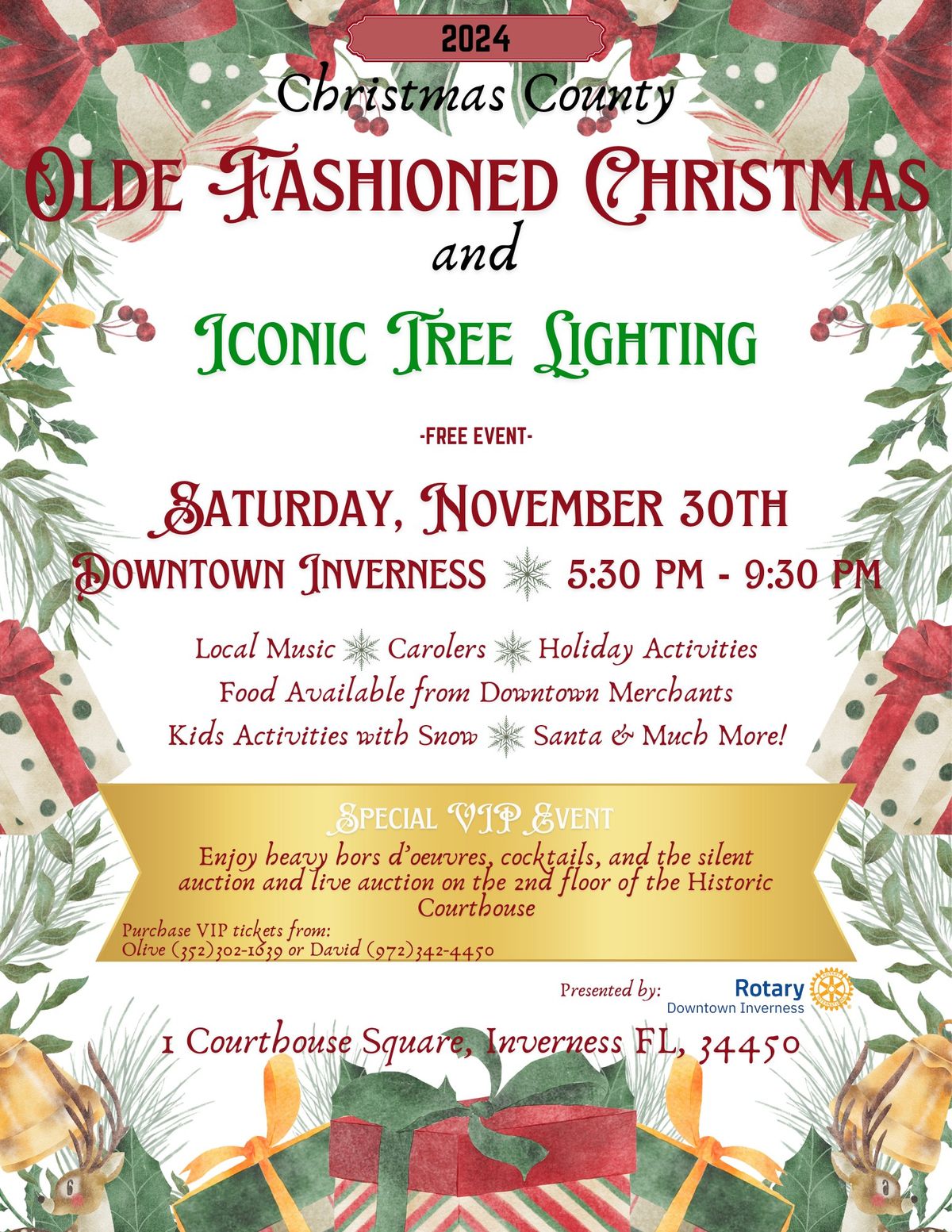 Olde Fashioned Christmas & Iconic Tree Lighting