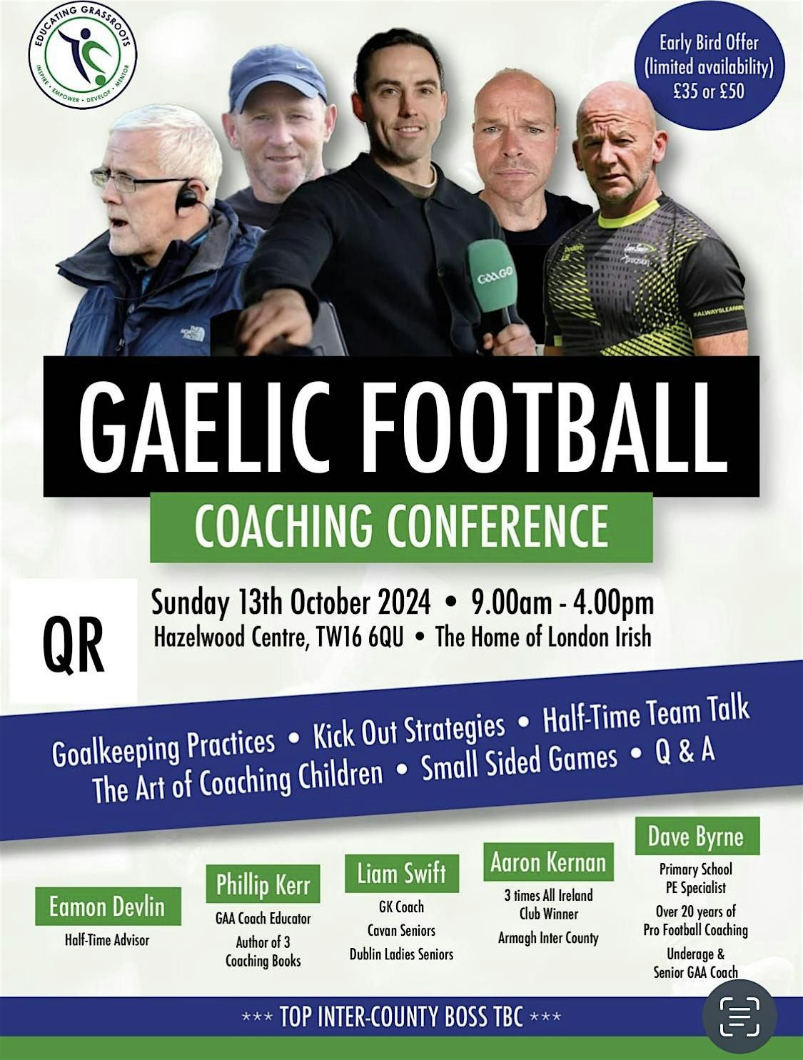 Gaelic Football Coaching Conference: London: 13 Oct 2024