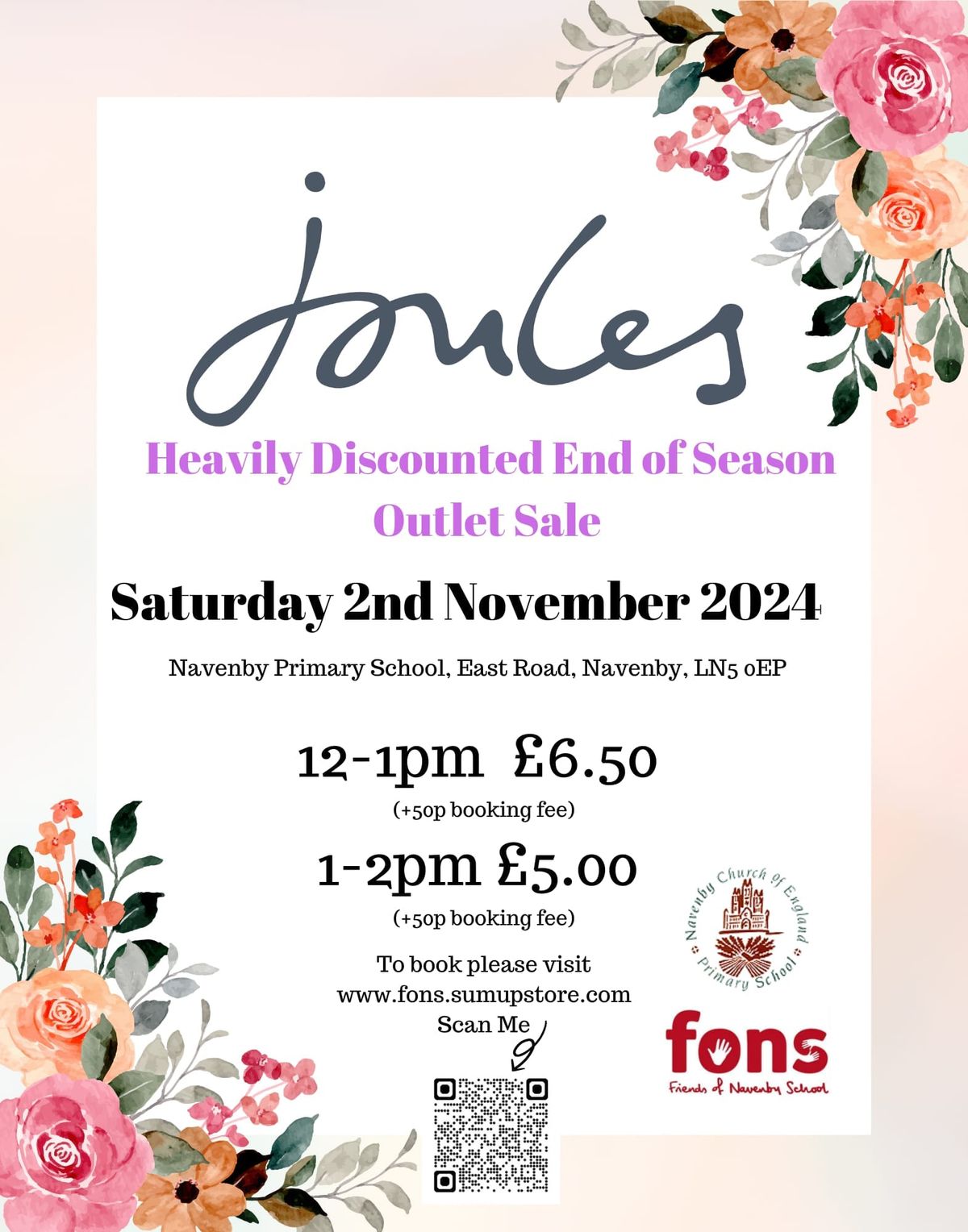 Joules Outlet Sale at Navenby Primary School