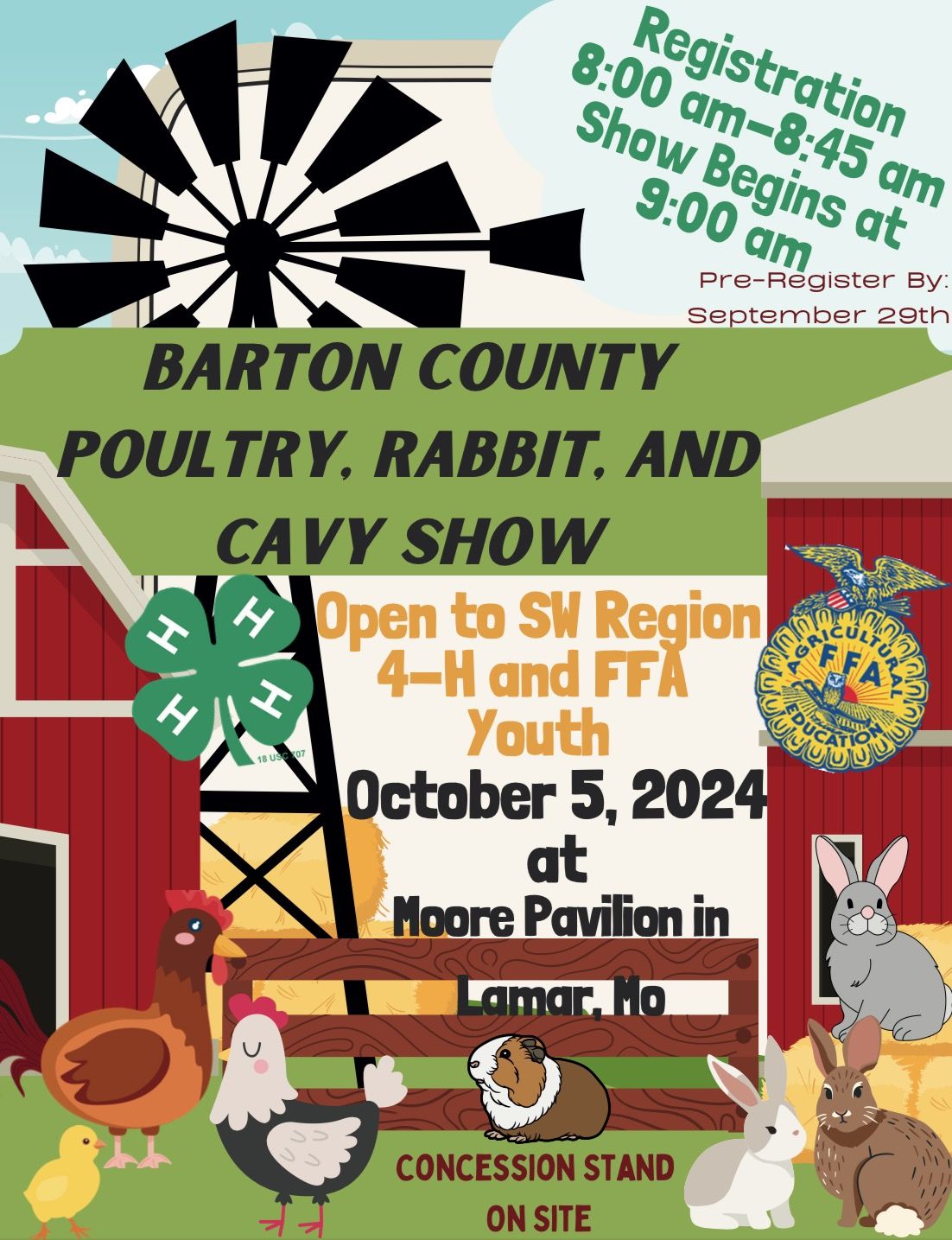 Barton County's First Annual Poultry, Rabbit, & Cavy Show