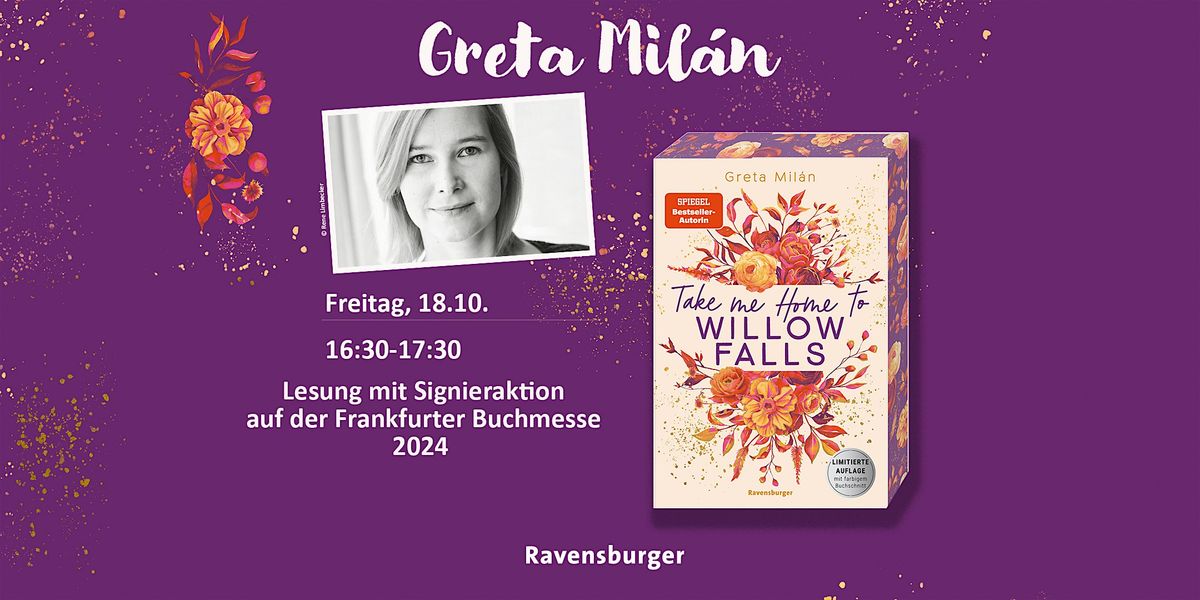 Greta Milan: Lesung  mit Signieraktion auf der Frankfurter Buchmesse 2024