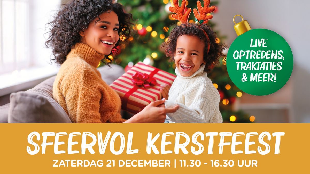 Sfeervol Kerstfeest in de winkelstraat