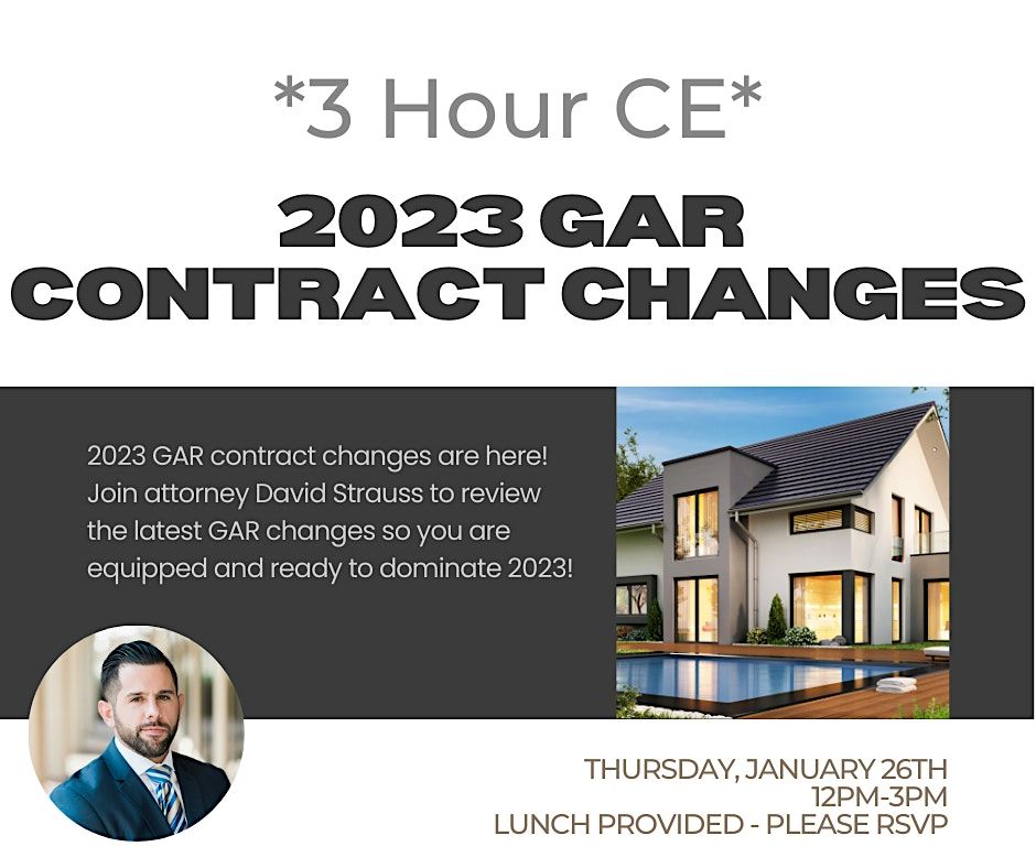 *3 HR CE* 2023 GAR Contract Changes, Keller Williams Community Partners