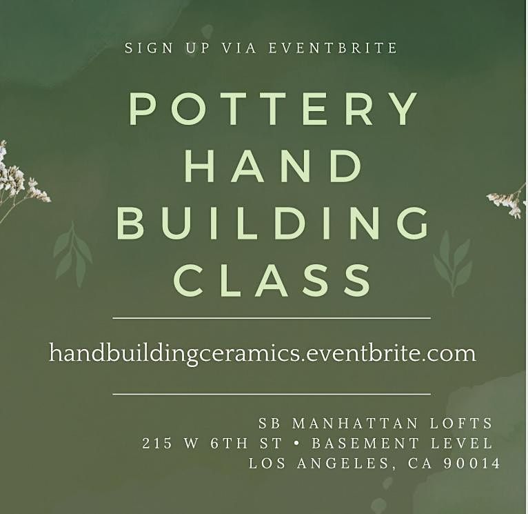 Pottery Class - Handbuild a Ceramic Pipe; All levels welcomed