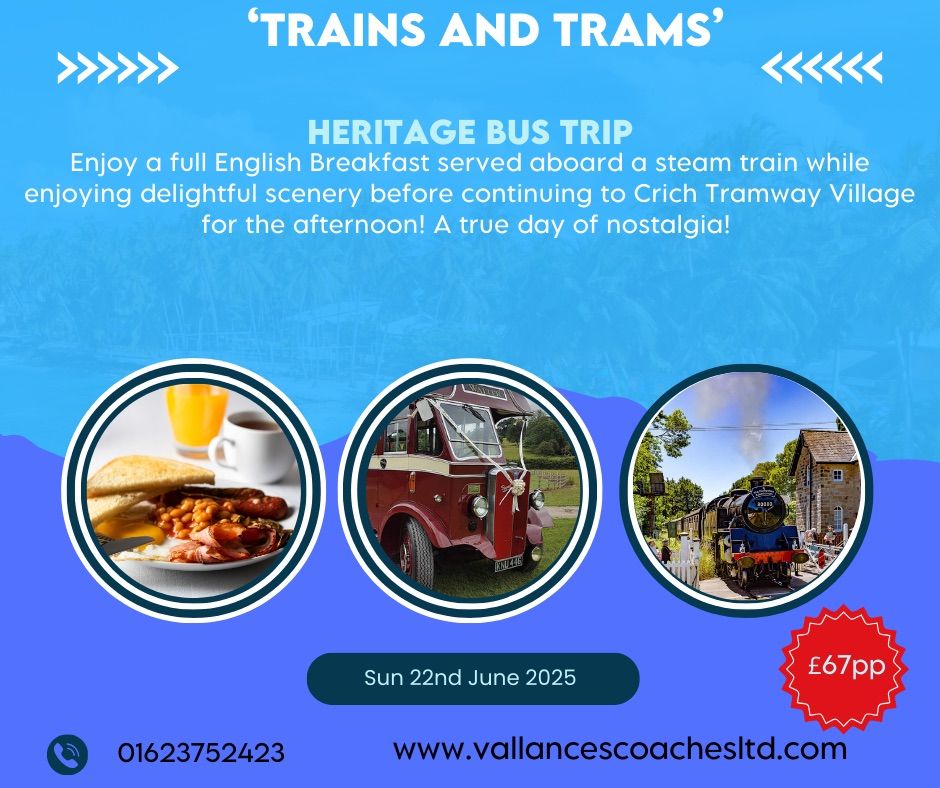 Trains and Trams (vintage bus and steam train trip)