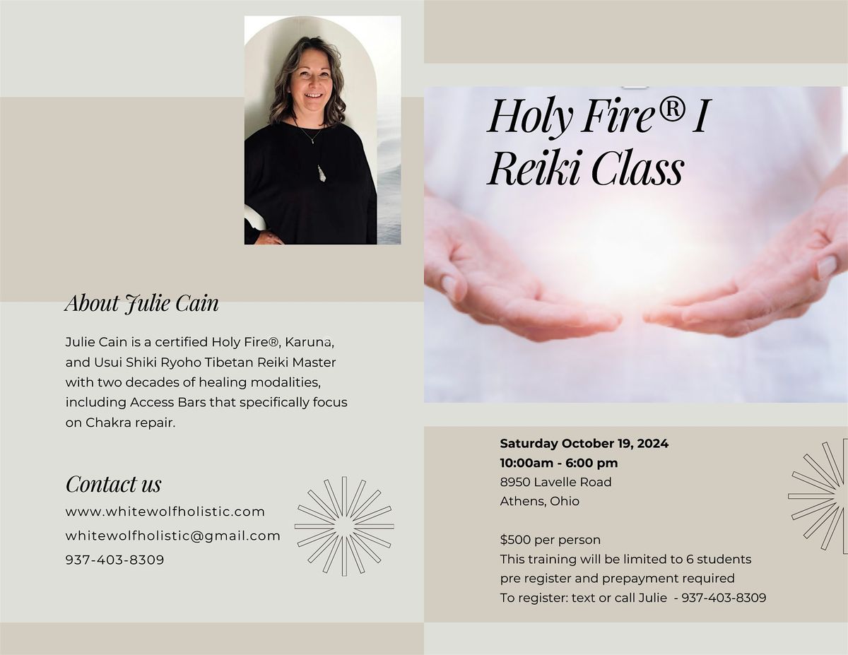 Holy Fire Reiki I Master Class