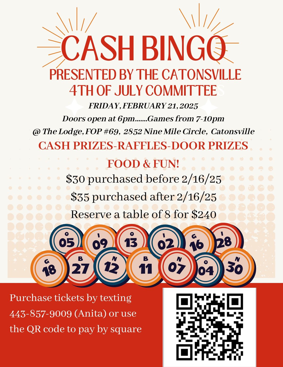 Bingo Fundraiser 