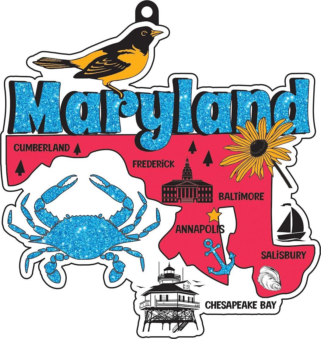 2022  Race Thru Maryland 5K 10K 13.1 26.2 -Participate from Home Save $2