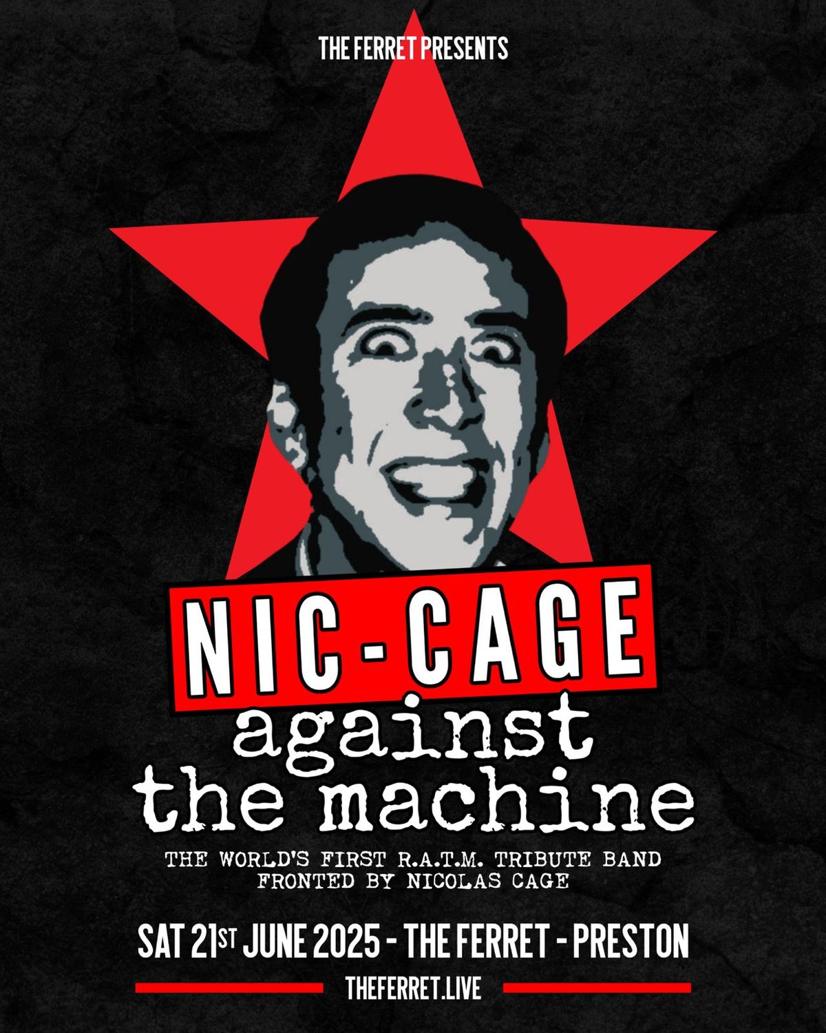 NIC CAGE AGAINST THE MACHINE - The world's first RATM tribute band fronted by Nic Cage