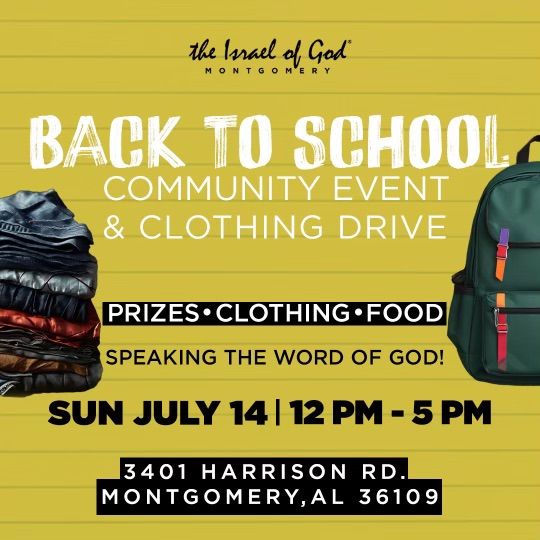 Back to School Community Event & Clothing Drive