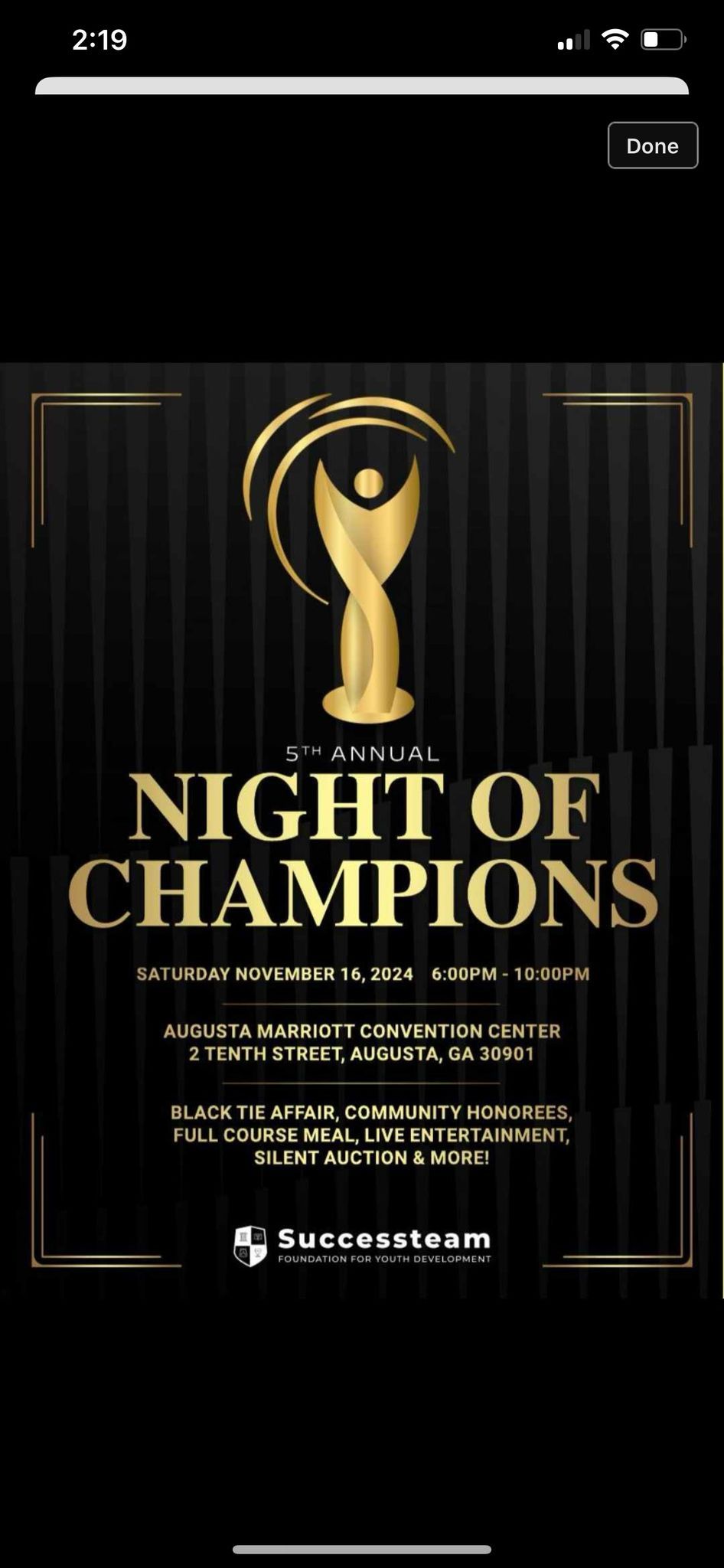 5th Annual Night of a Champions