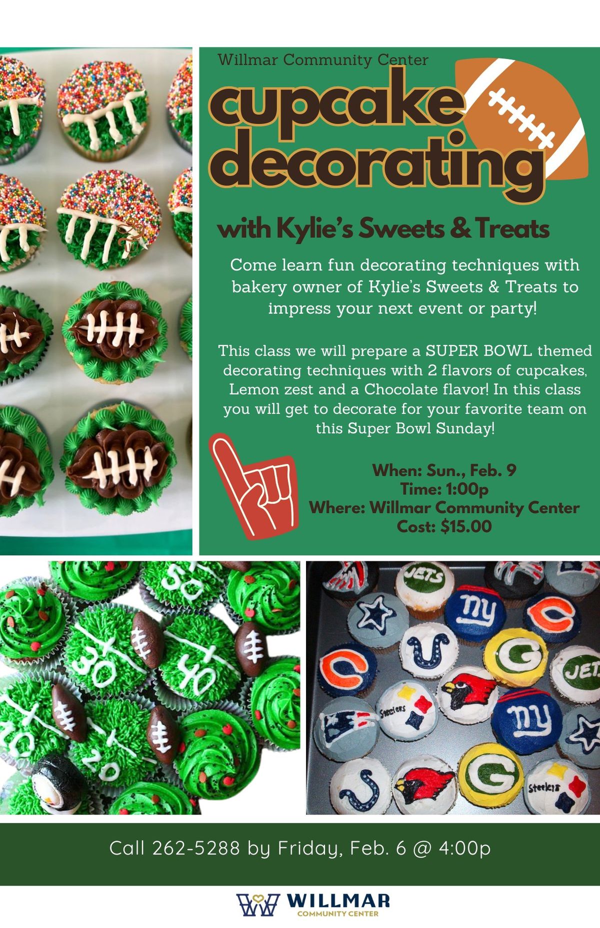 Cupcake Decorating: Super Bowl Theme