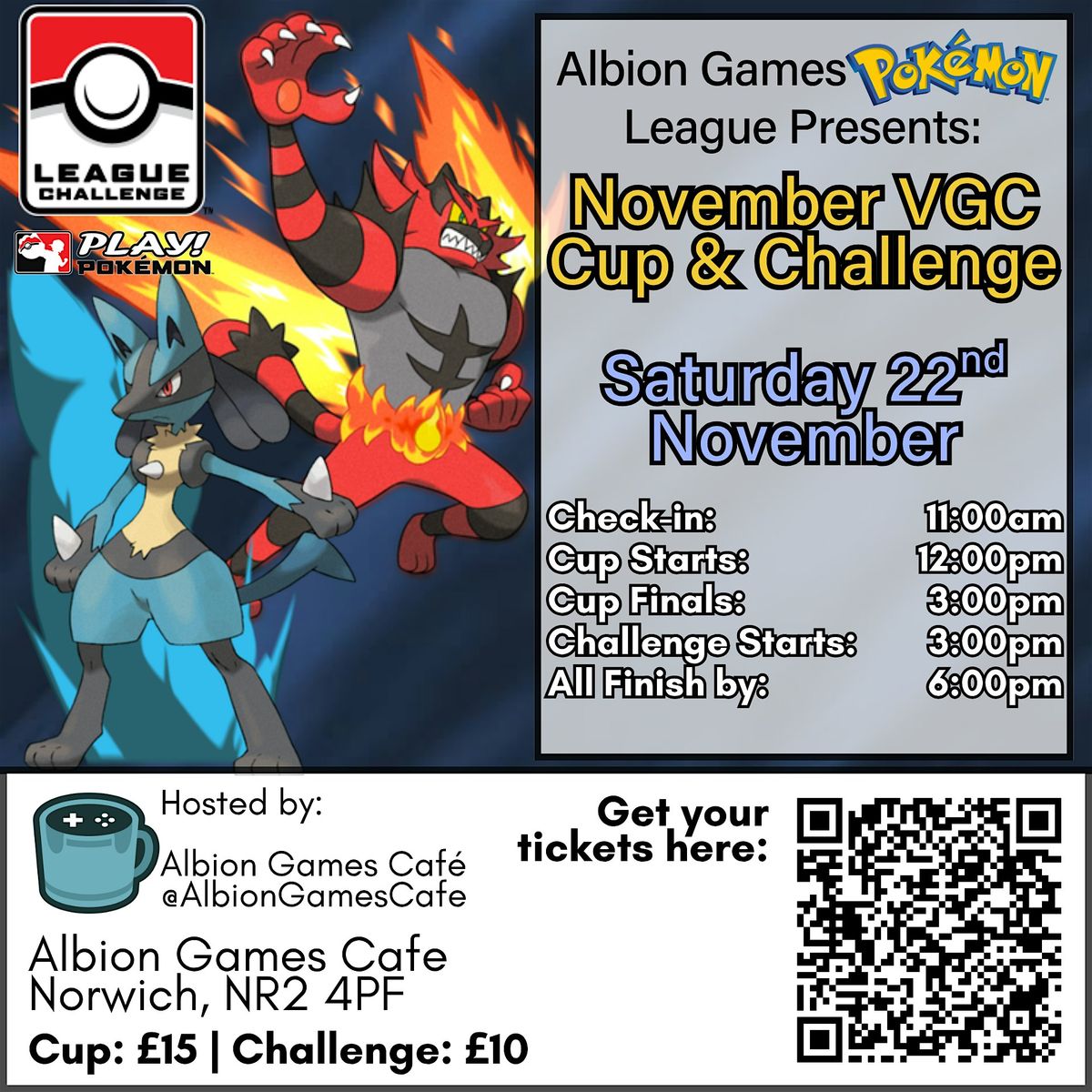 Norwich Pokemon VGC Cup & Challenge Double Bill: November 2025
