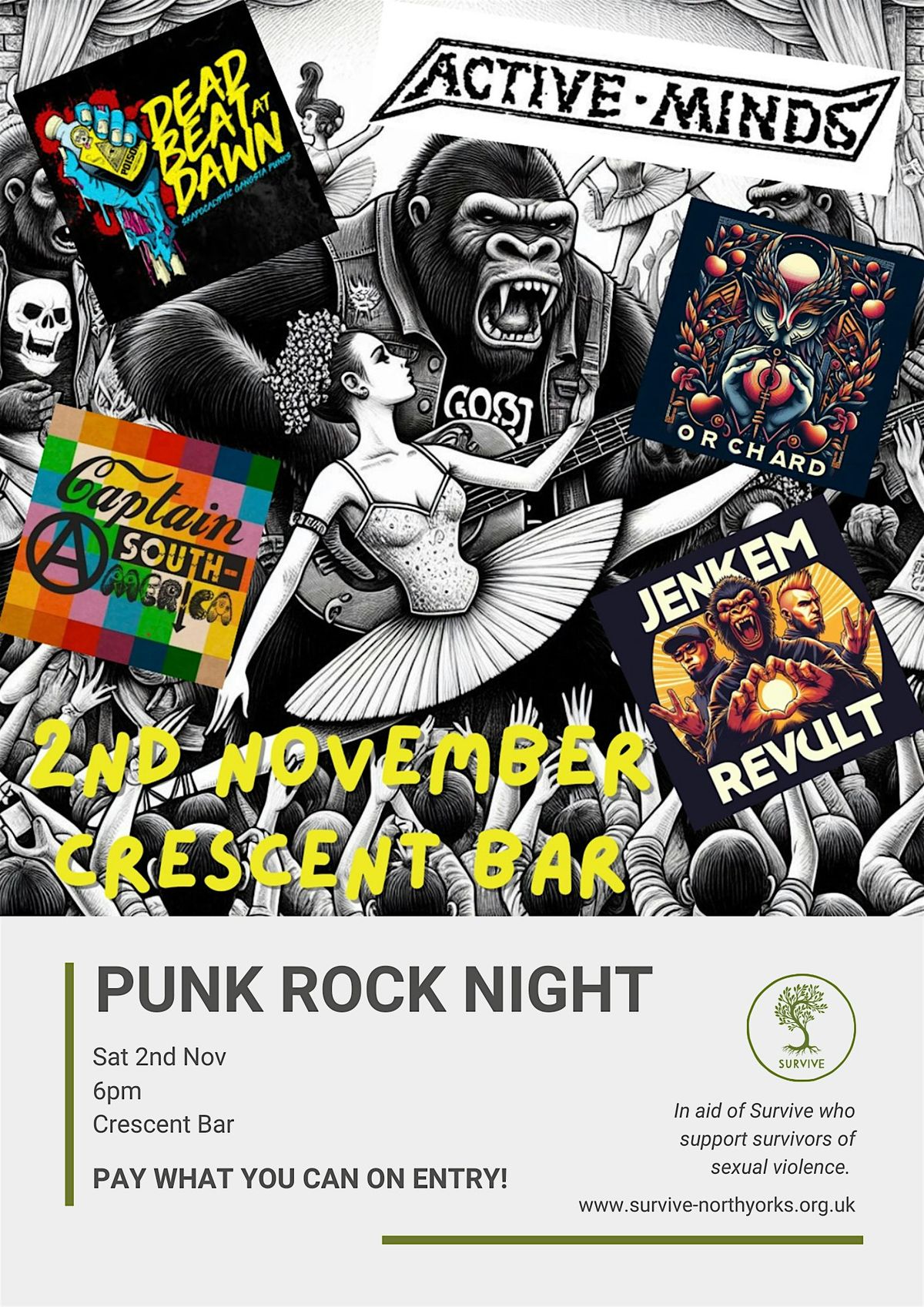 Punk Rock benefit gig in aid of Survive