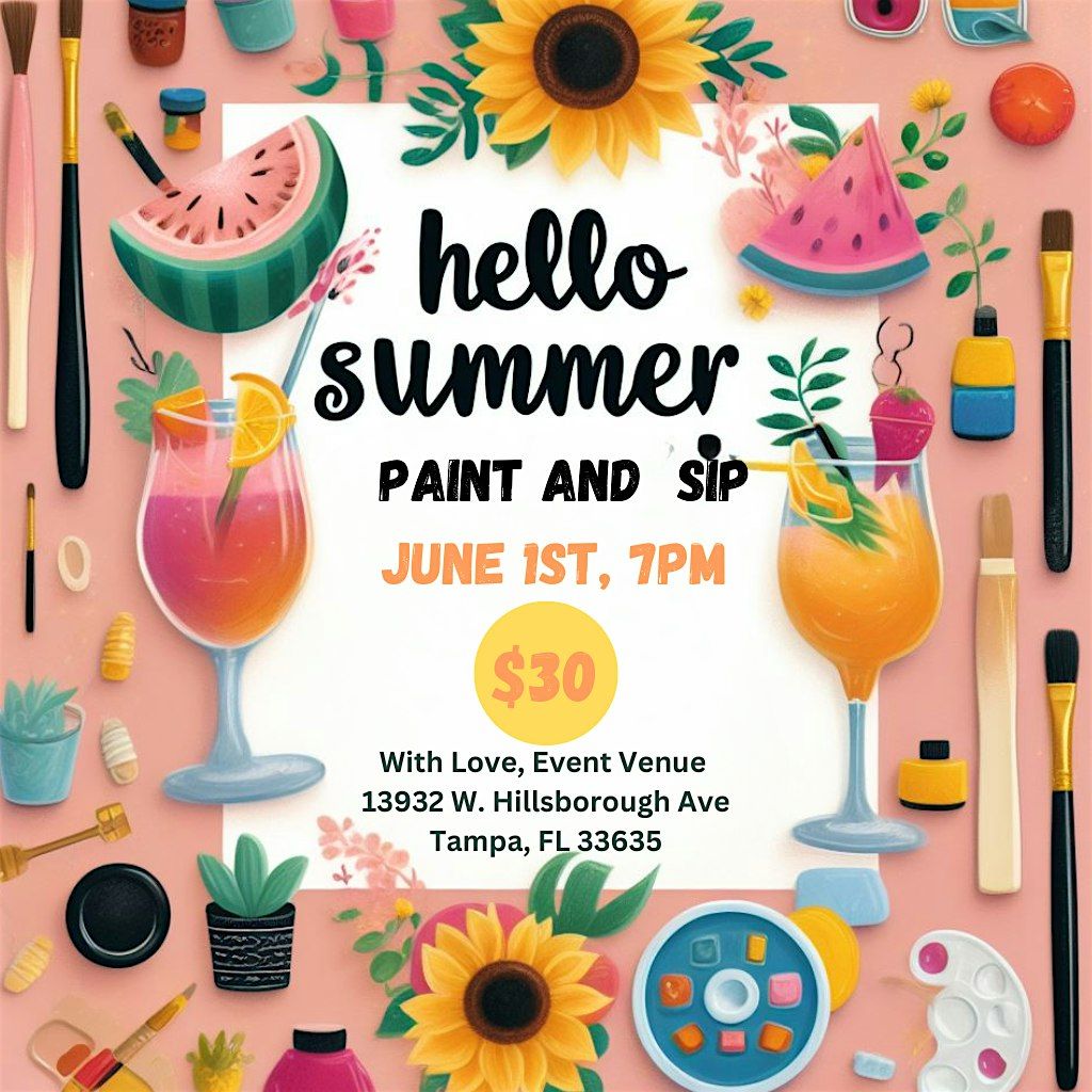 Hello Summer Paint  and Sip