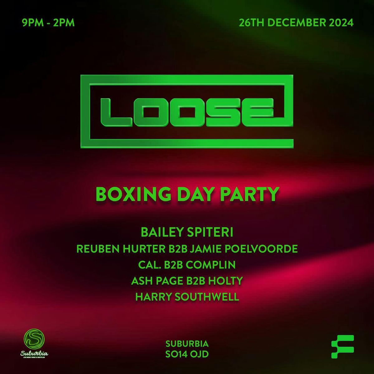 LOOSE BOXING DAY PARTY