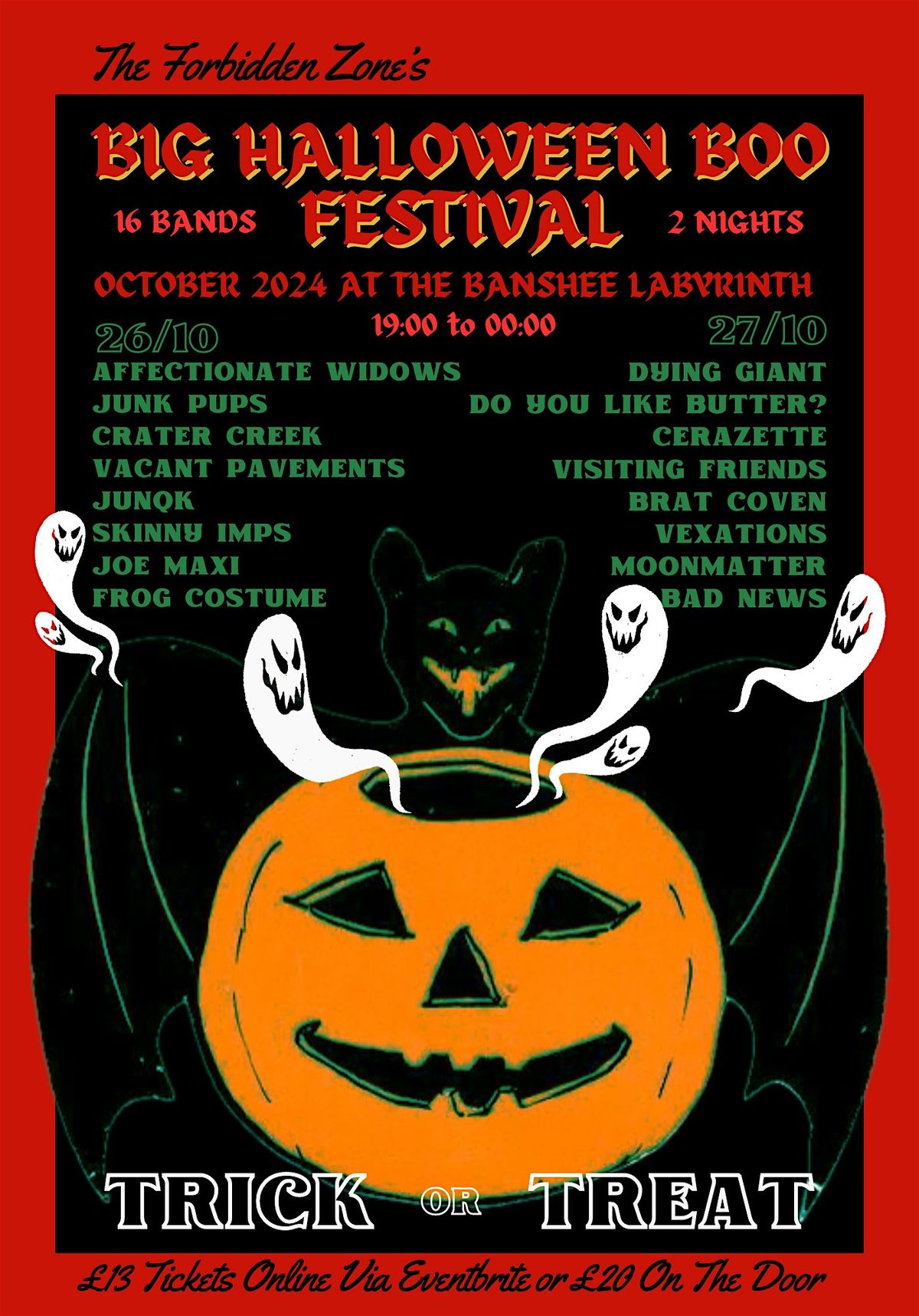 TFZ: BIG HALLOWEEN BOO FESTIVAL DAY 1: A Night of  Local Alternative Music