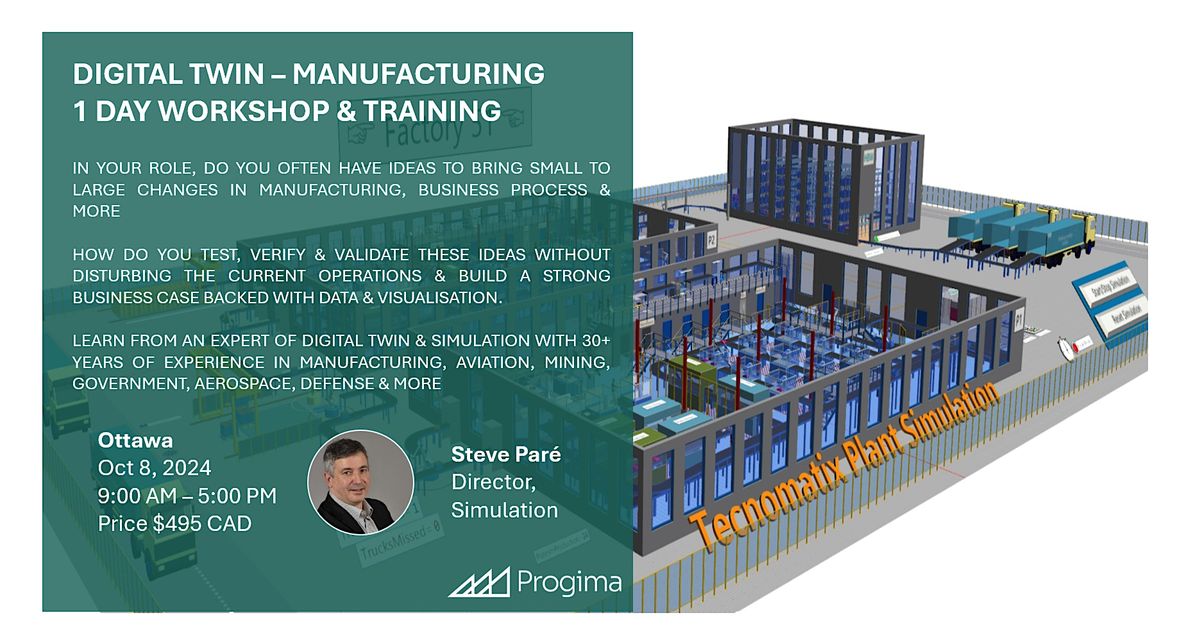 DIGITAL TWIN IN MANUFACTURING \u2013 1 DAY IN-PERSON WORKSHOP WITH STEVE PARE