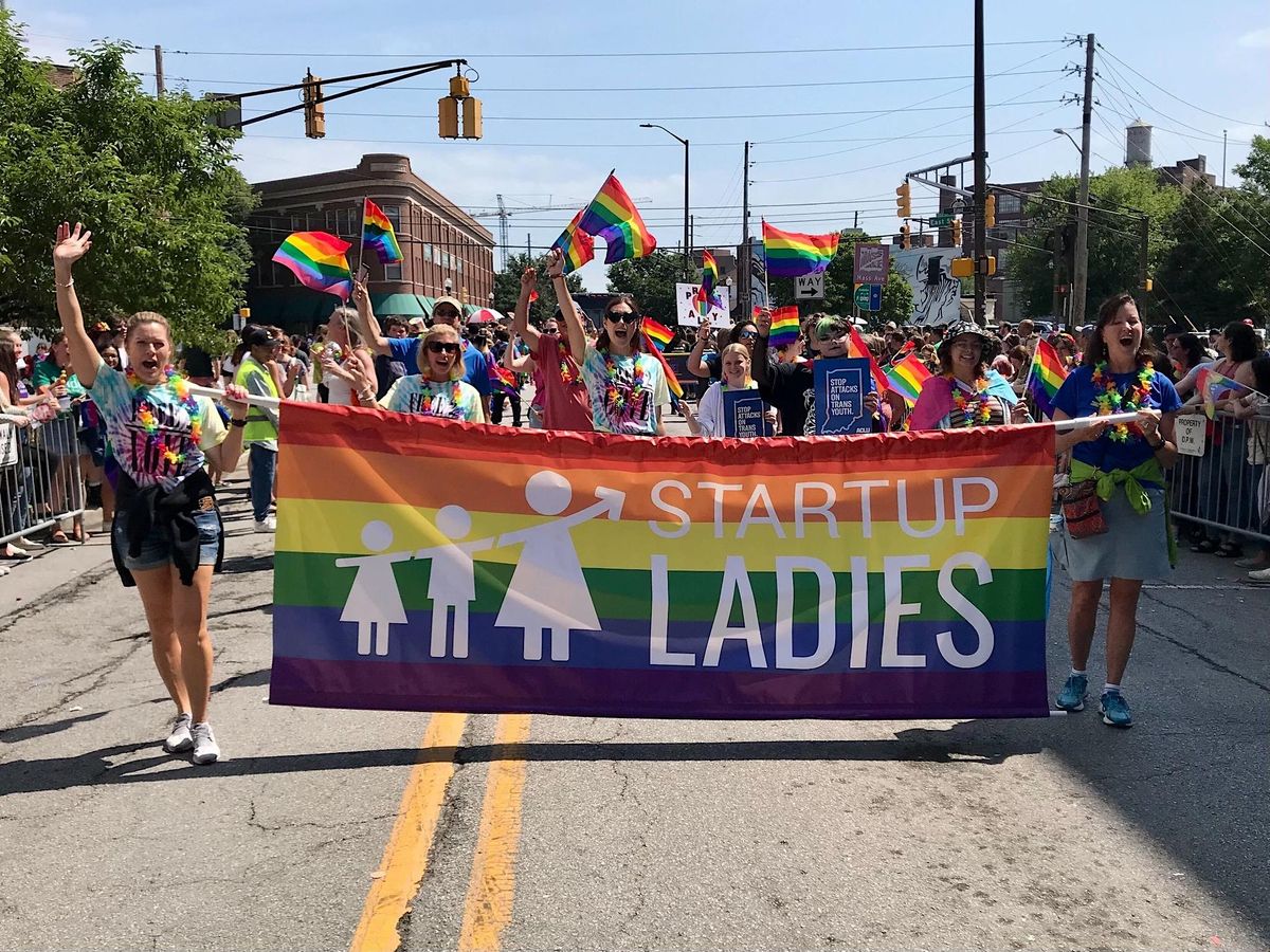 March with The Startup Ladies at the 2023 Indy PRIDE Parade!, Mass