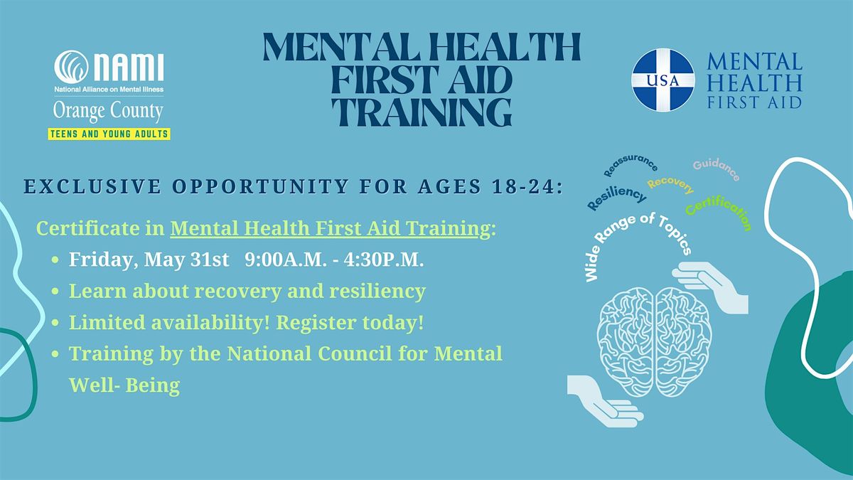 Mental Health First Aid Training for College Students (18-24)