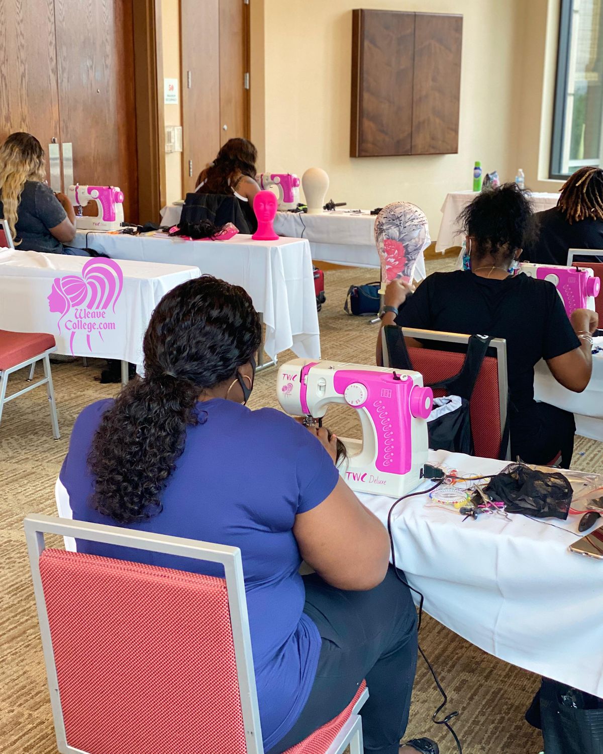 Jacksonville FL Lace Front Wig Making Class with Sewing Machine