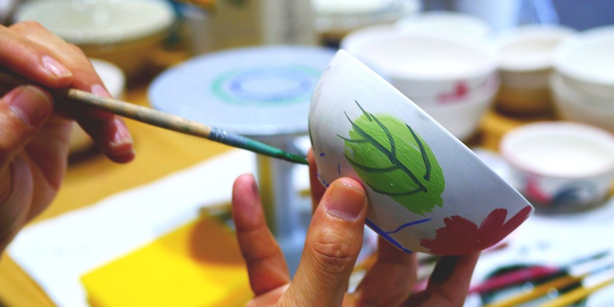 Expressive Pottery Painting Pottery Class by Classpop!™, Rainbows