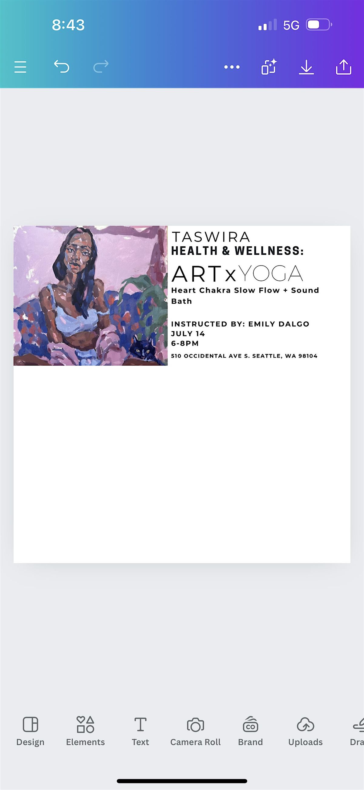 ART x YOGA Heart Chakra Slow Flow + Sound Bath at TASWIRA