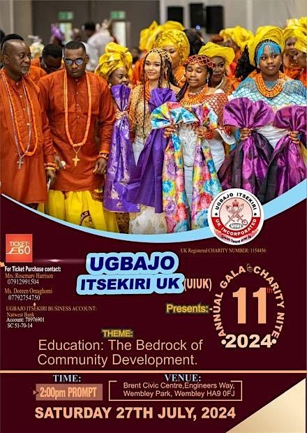 UGBAJO ITSEKIRI UK- 11th ANNUAL GALA\/FUNDRAISING CHARITY NITE 2024.