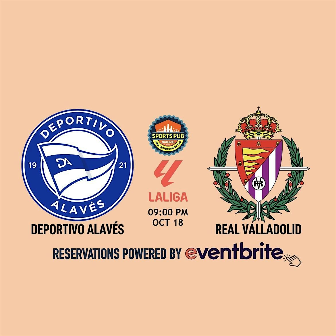 Deportivo Alaves v Real Valladolid [LaLiga] - La Latina | Sports Pub Madrid