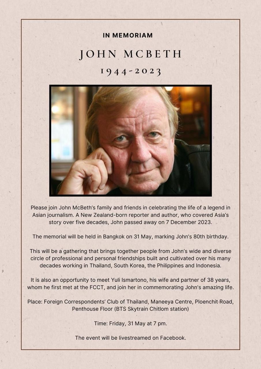 Gathering of friends and family of John McBeth