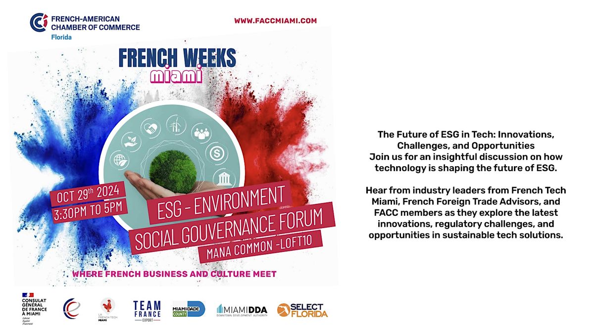 ESG - Environment Social Governance Forum  - French Weeks 2024