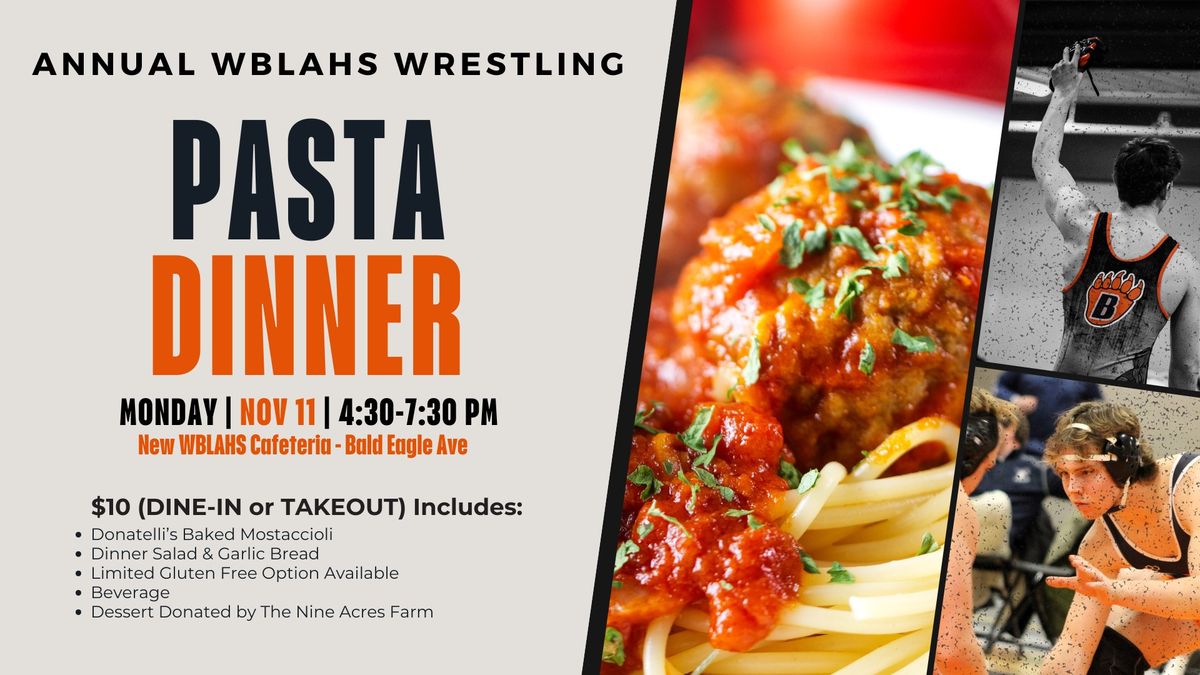 WBLAHS Wrestling Pasta Dinner Fundraiser