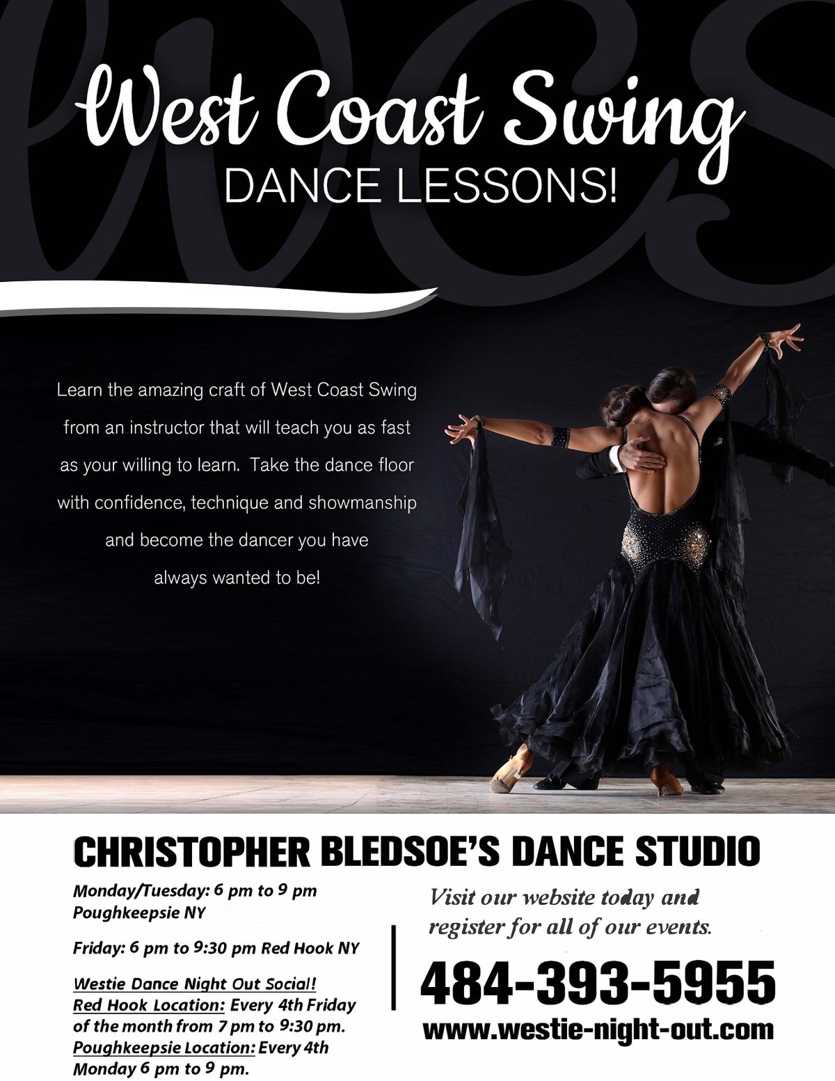 West Coast Swing Dance Lessons! Beginner, Intermediate, Advanced