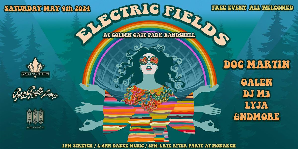 ELECTRIC FIELDS - FREE PARTY IN THE GOLDEN GATE PARK BANDSHELL - DOC MARTIN