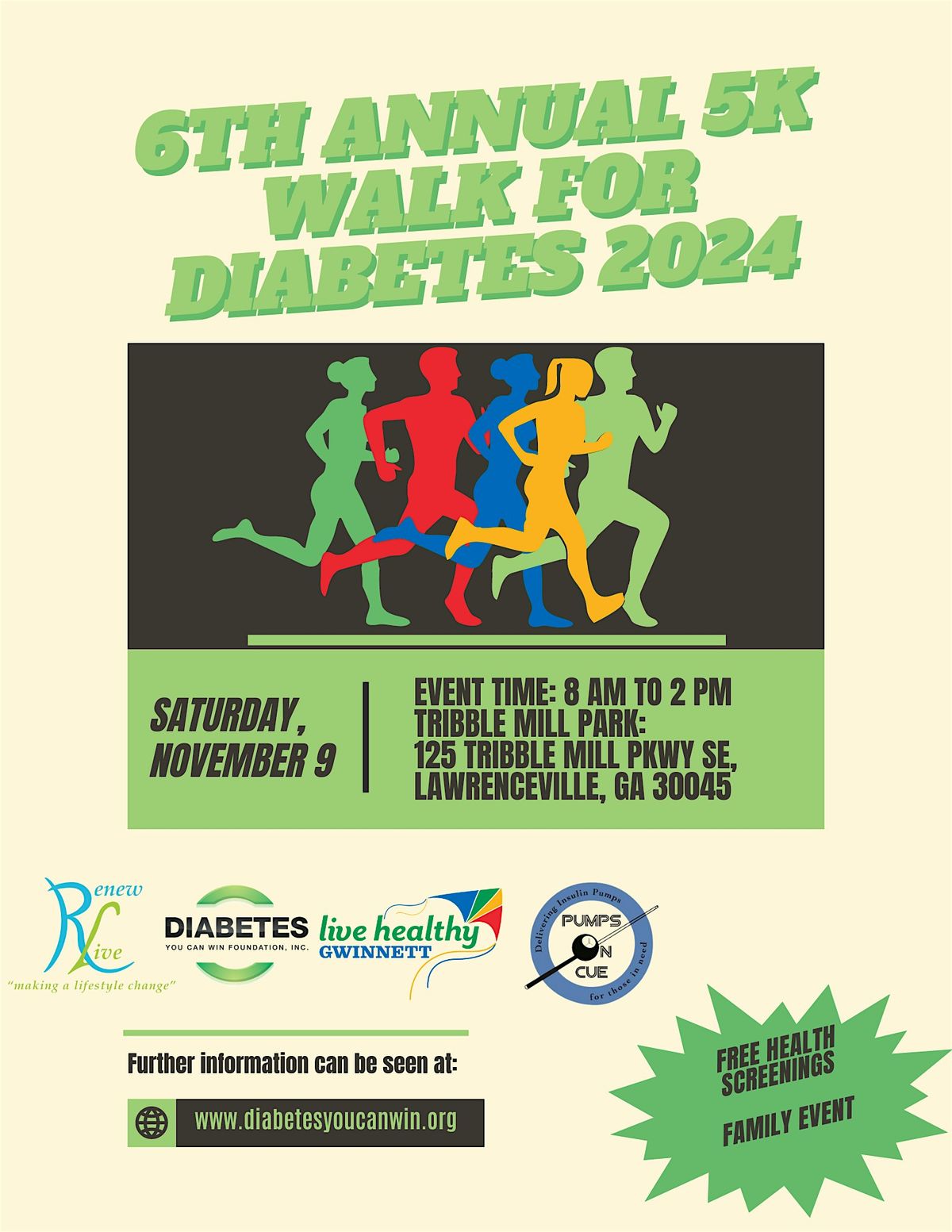 DYCW 6th Annual 5K Walk for Diabetes 2024