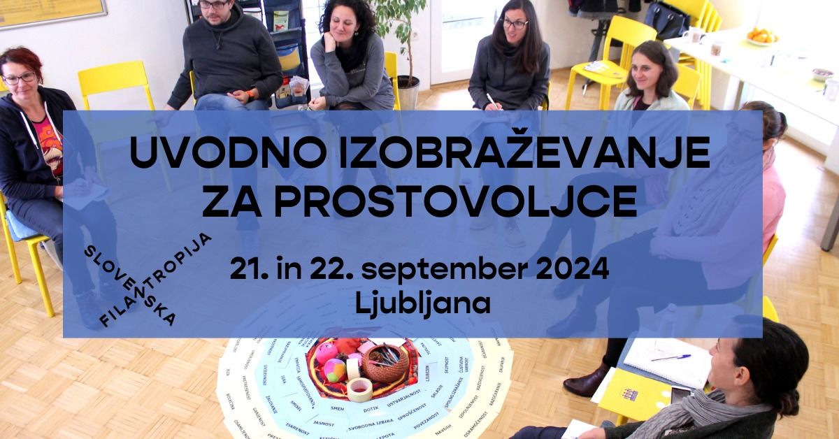 Uvodno izobra\u017eevanje za prostovoljce v septembru