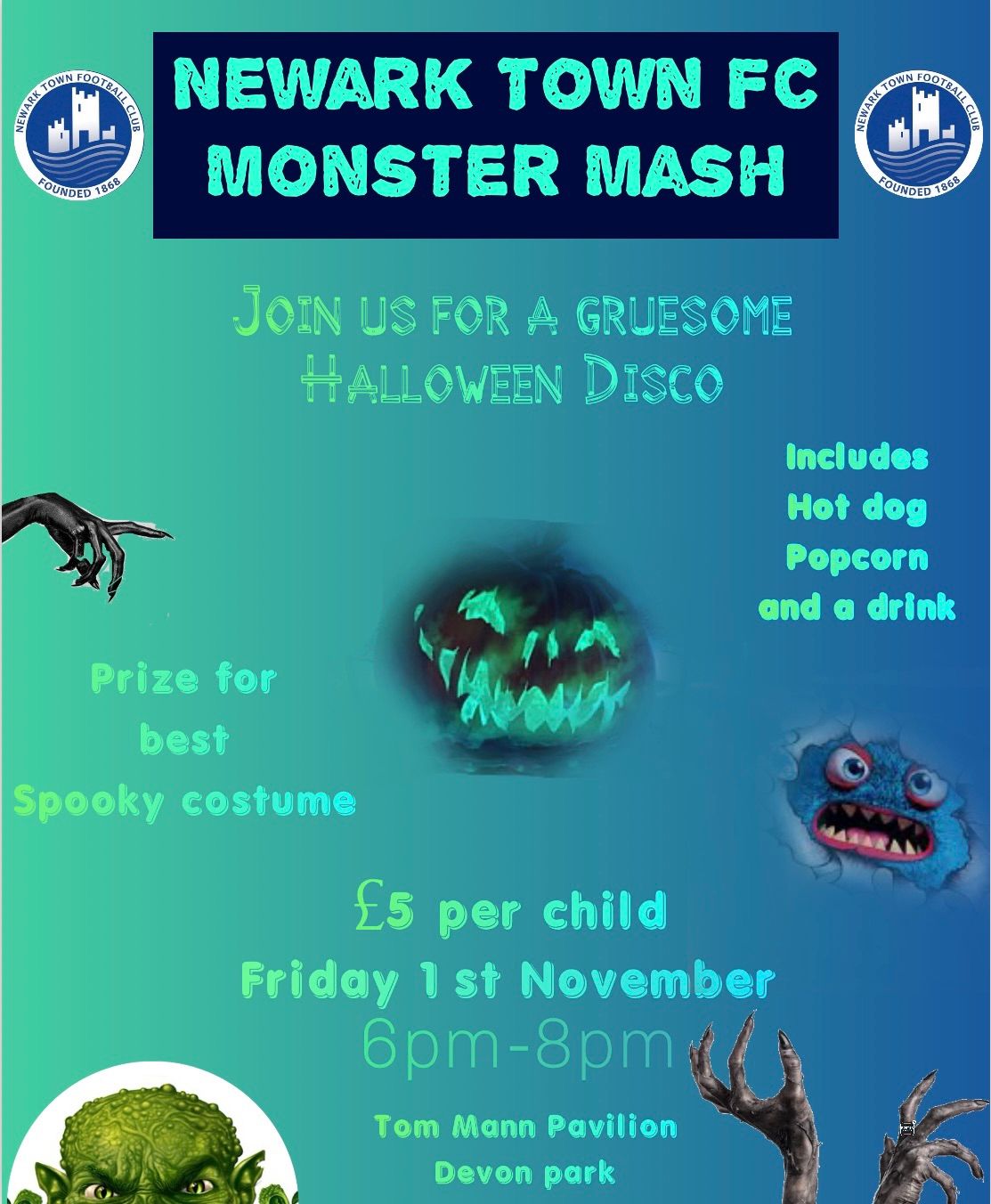 Newark Towns Monster Mash Halloween Disco