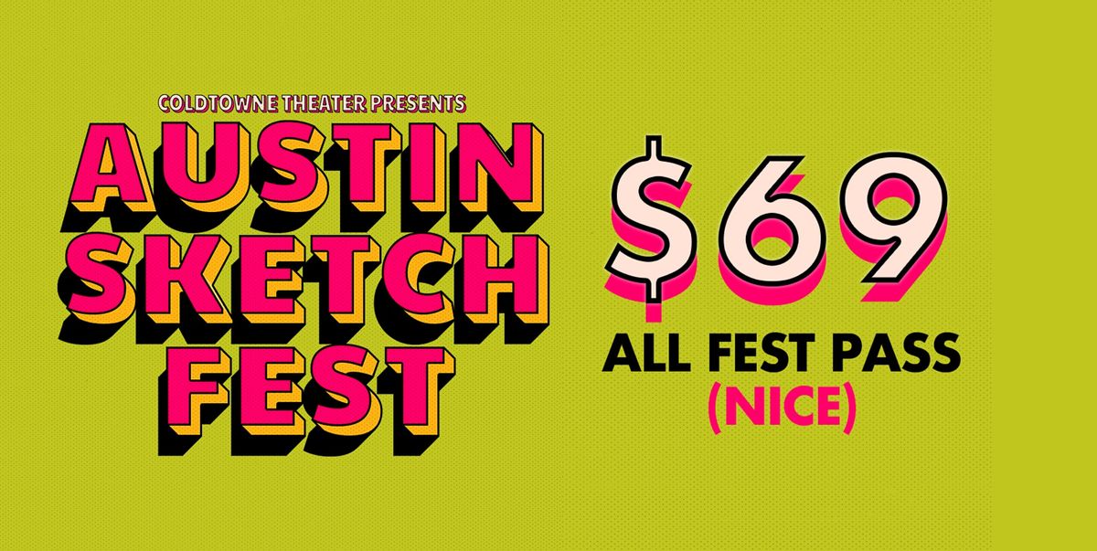 Austin Sketch Fest ALL-FEST BADGE $69 (NICE!)