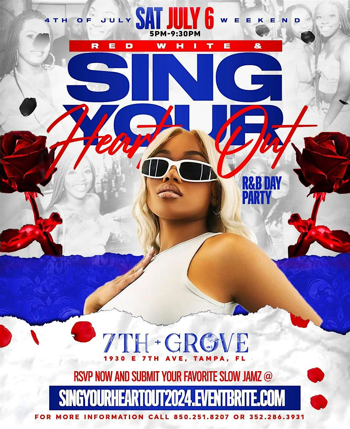 RED WHITE & SING YA HEART OUT TAMPA - 4TH OF JULY WEEKEND DAY PARTY!