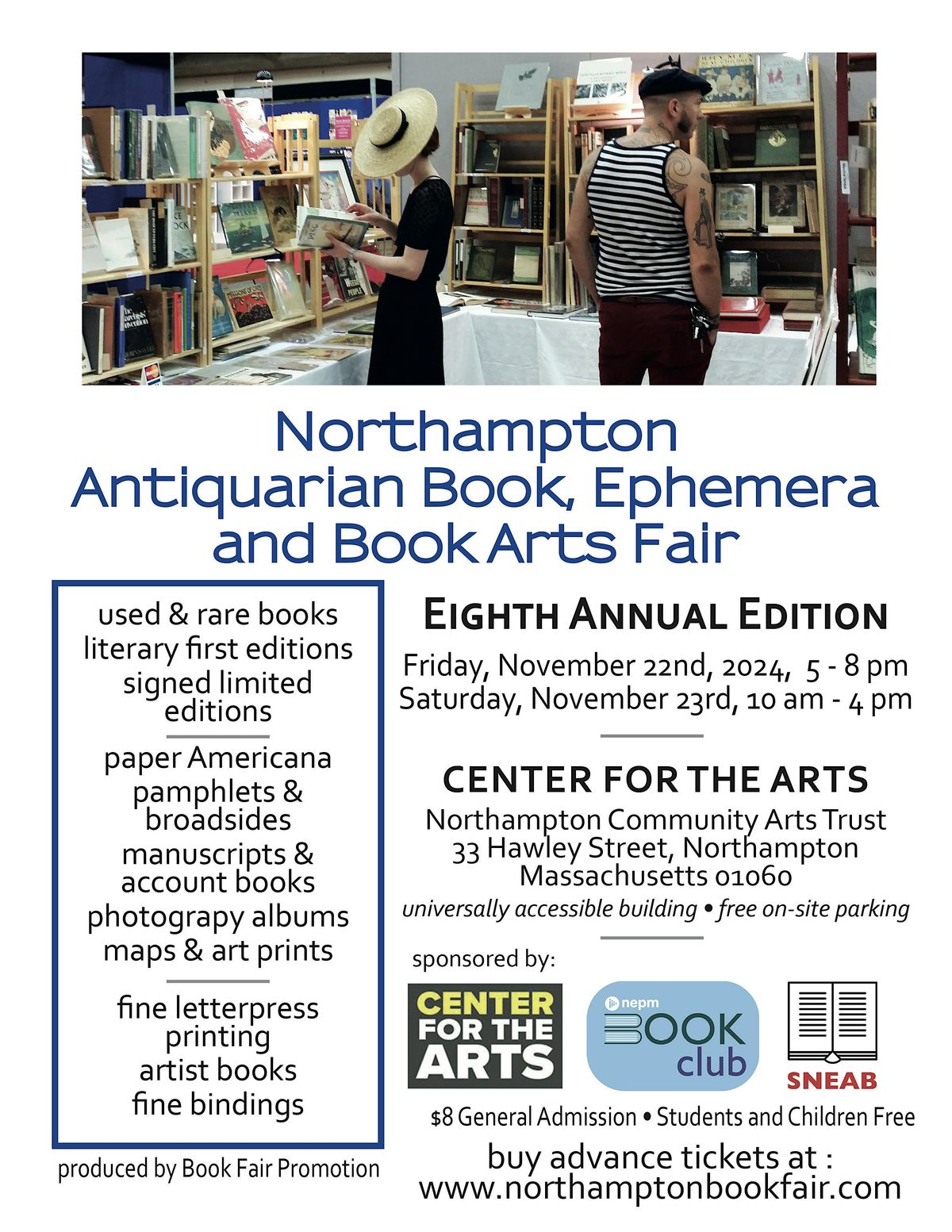 Northampton Antiquarian Book, Ephemera, and Book Arts Fair