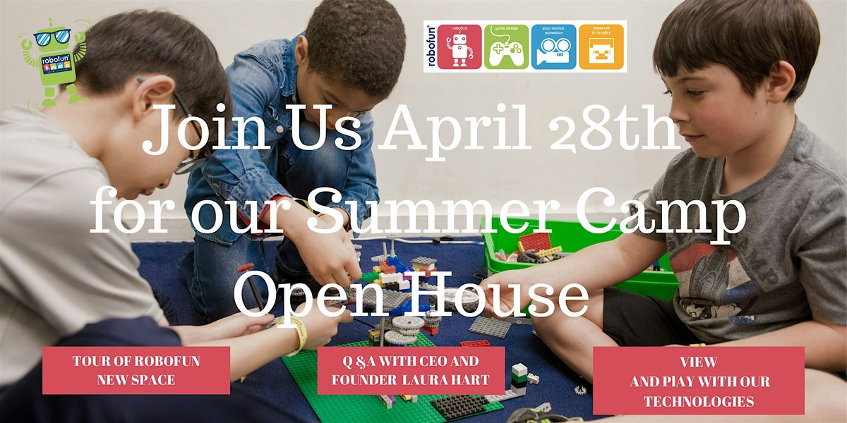 Summer Camp Open House  on 4\/28 in our NEW SPACE! 65th and WEA