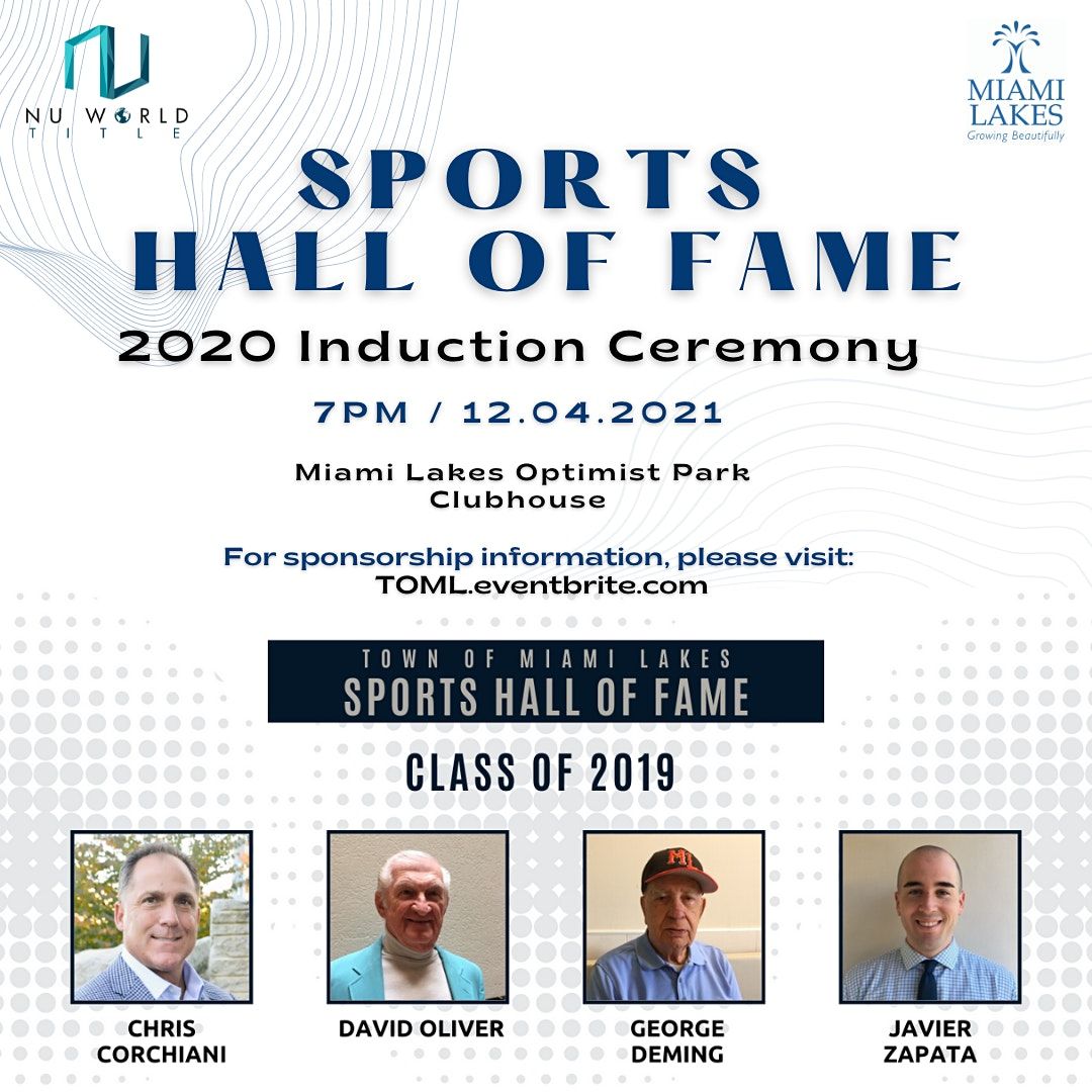 Sports Hall of Fame Induction Ceremony: SPONSORSHIP REGISTRATION