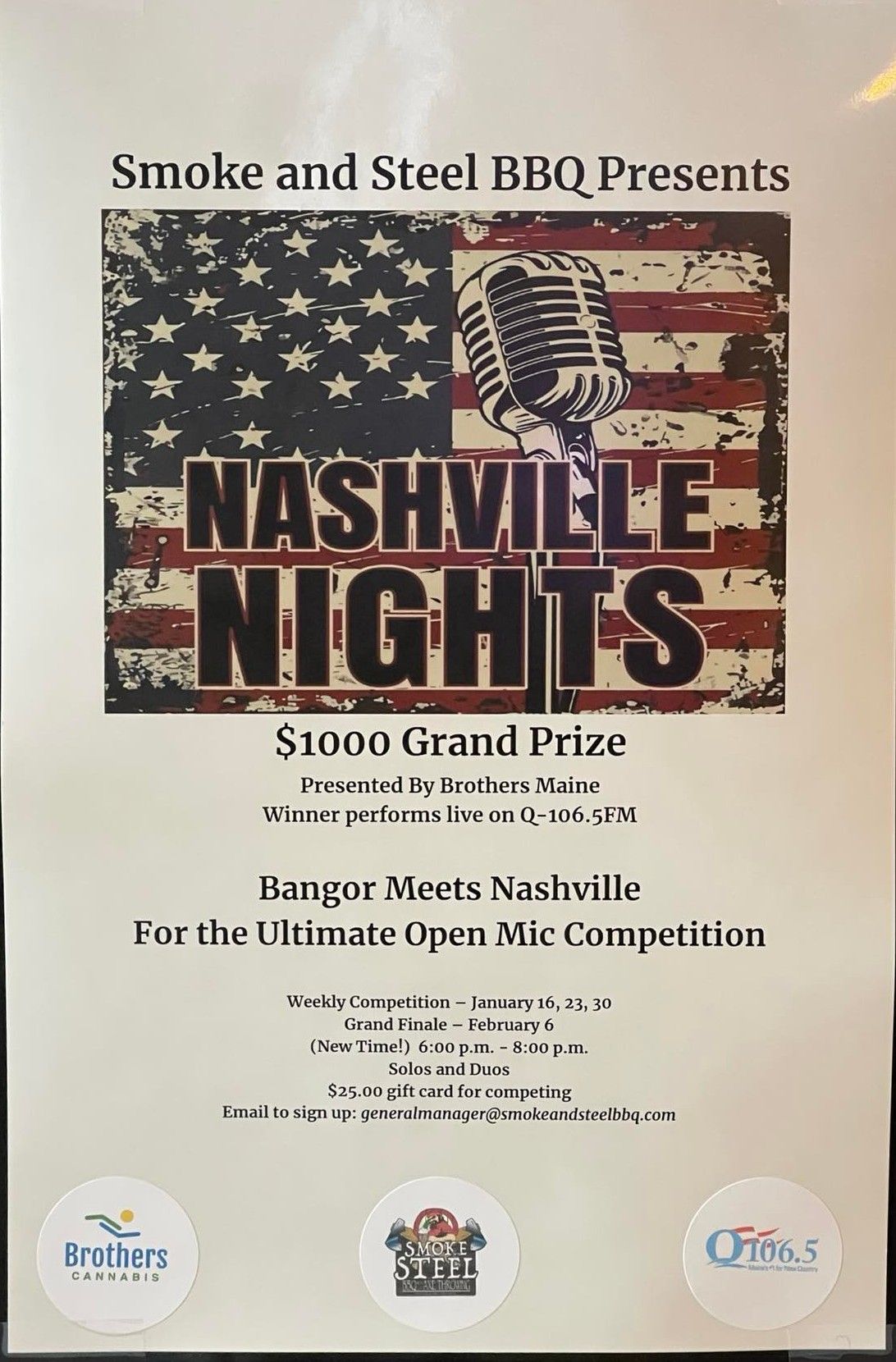 Nashville Nights Open Mic competition