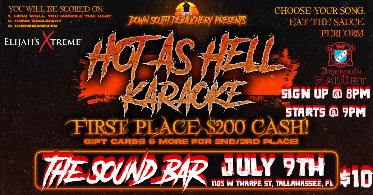 Hot as Hell Karaoke at The Sound Bar