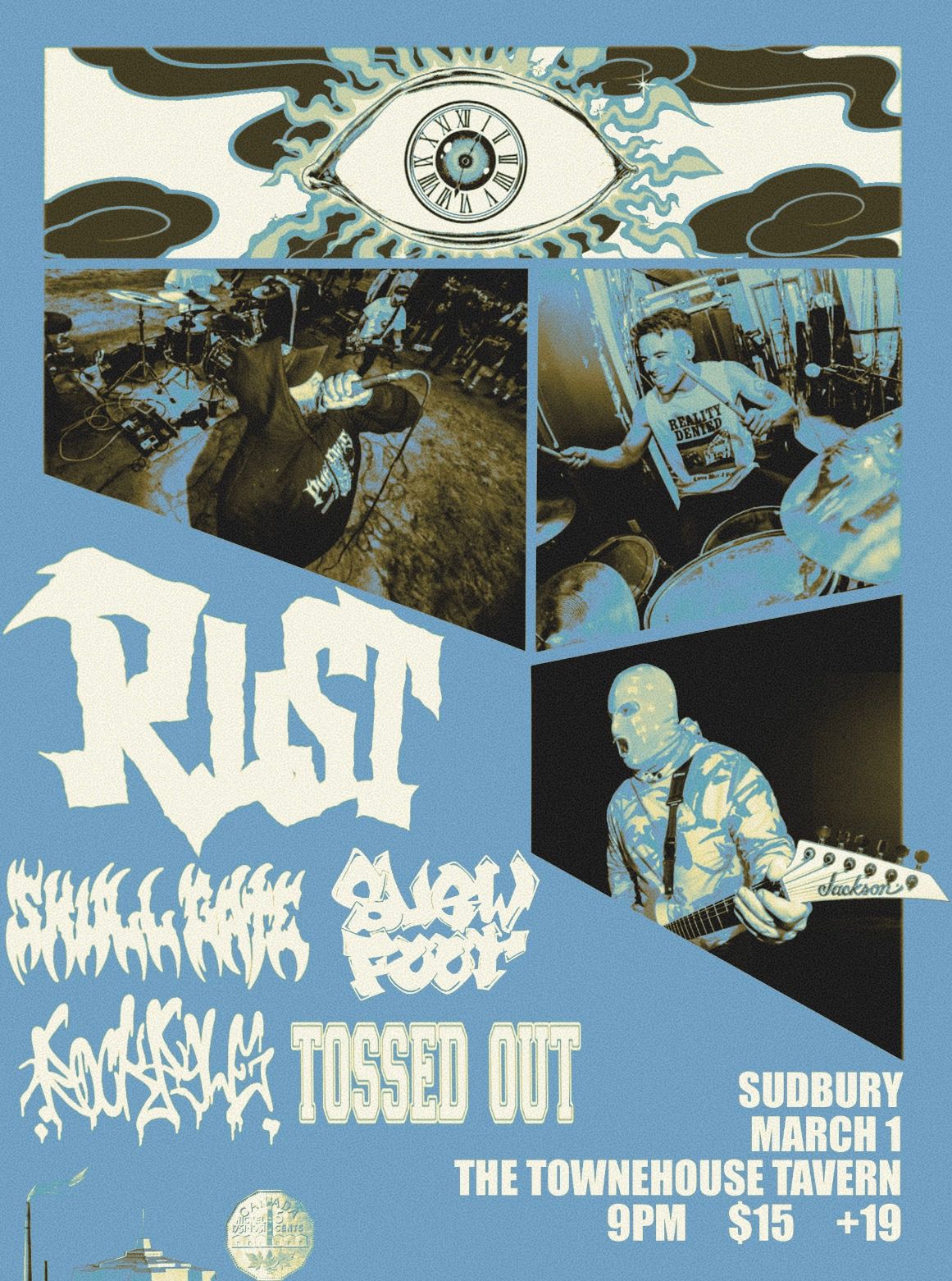 RUST, SKULL GATE, SLEWFOOT, ROCKPYLE + TOSSED OUT