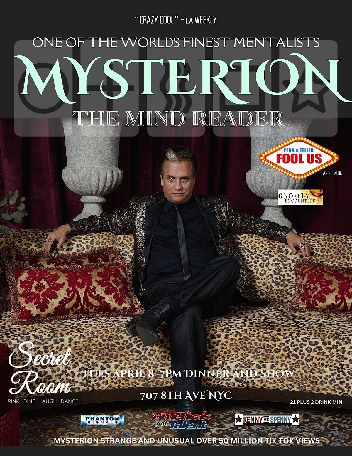 Mysterion The Mind Reader  at The Secret Room NYC