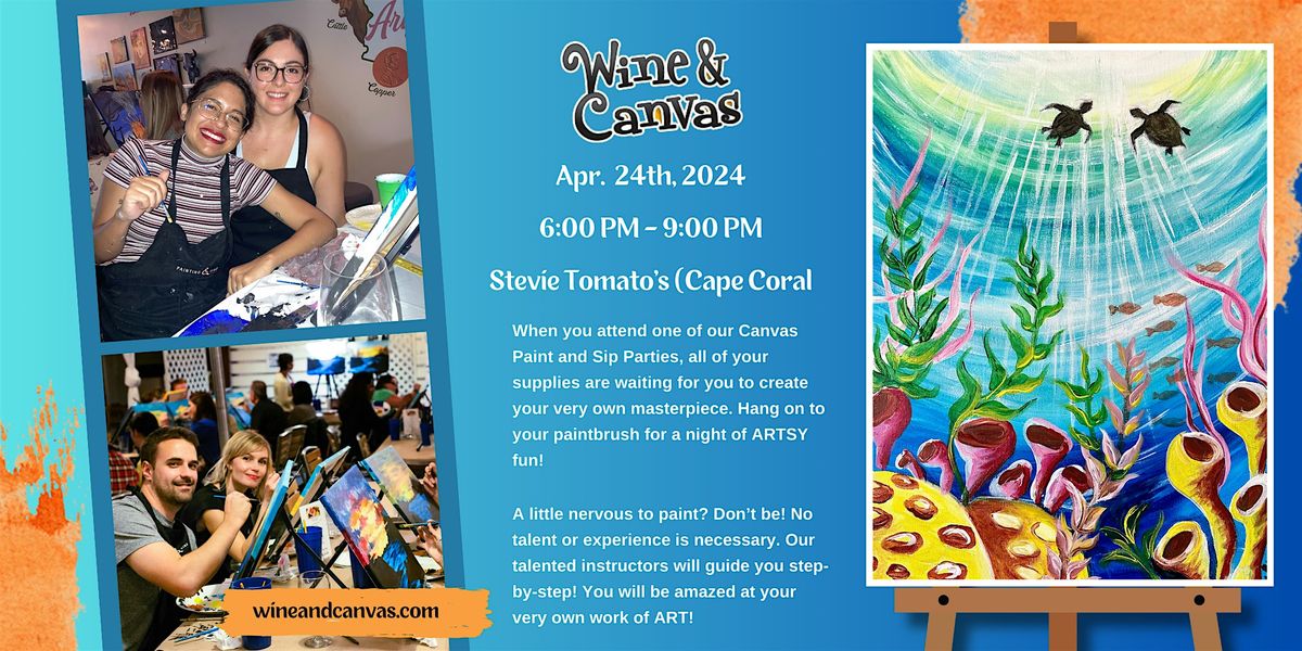 Cape Coral Paint and Sip \u2013 Swimming with Turtles