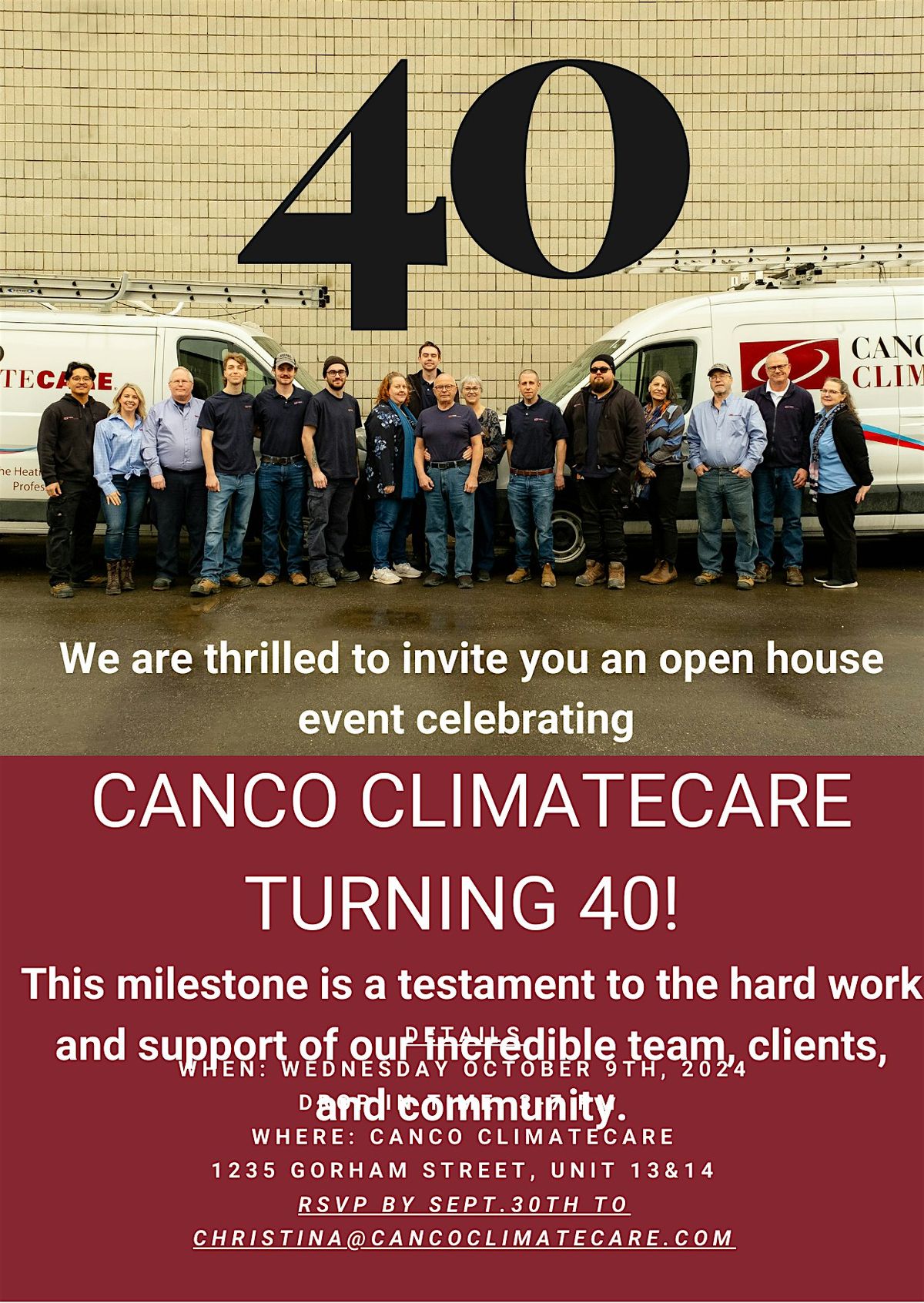 Canco ClimateCare's 40th Anniversary